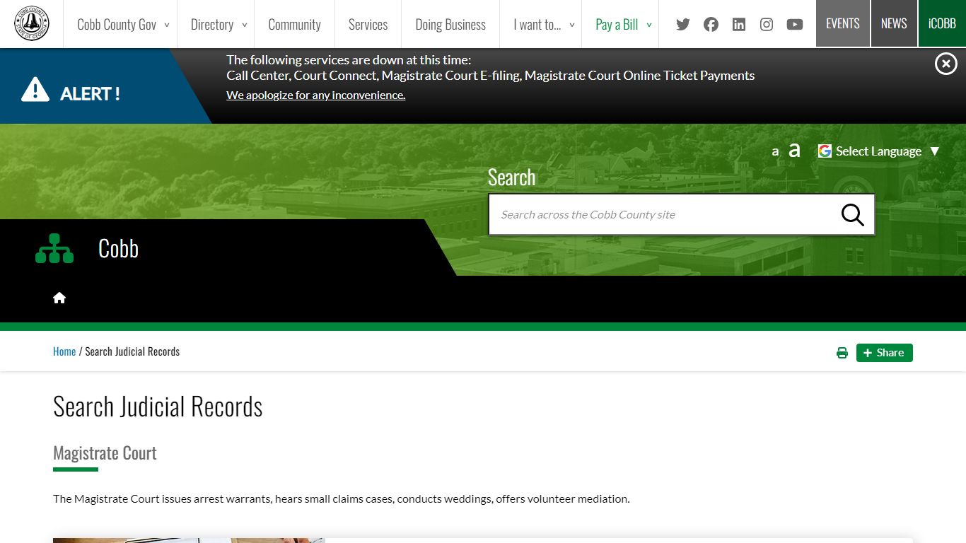 Search Judicial Records | Cobb County Georgia